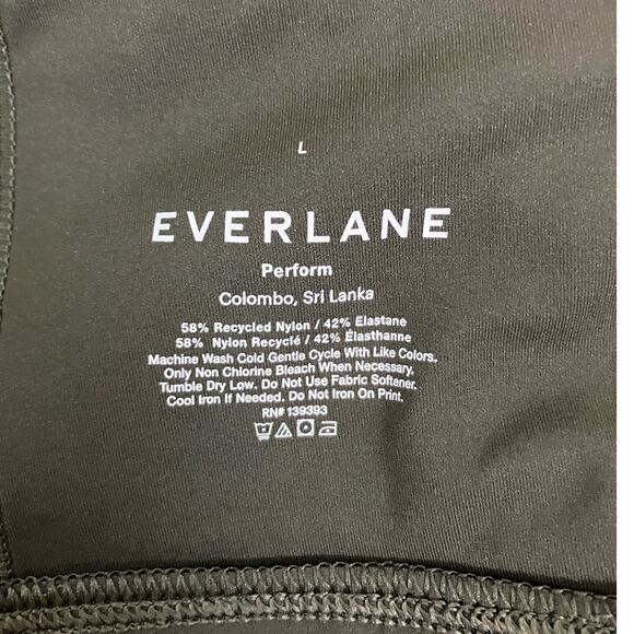 Everlane Perform Dark Green Sports Bra Racer Back Large - Picture 4 of 4